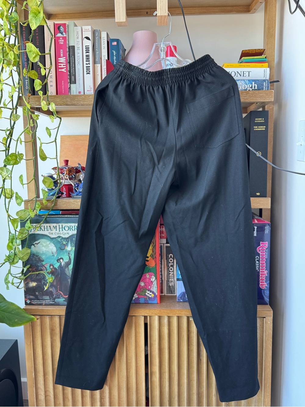 Wilfred Black Elastic-Waist Trousers